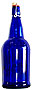 EZ Cap bottle: 1litre cobalt blue bottle in a case of 12